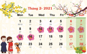 lịch nghỉ tết